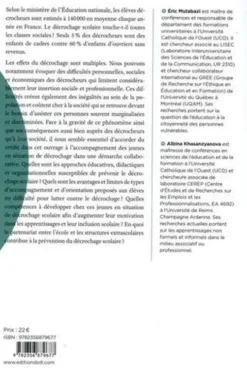 Accompagner et prévenir le décrochage scolaire, Eric Mutabazi