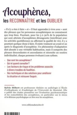 Acouphènes, les reconnaître et les oublier, Sylvie Hébert