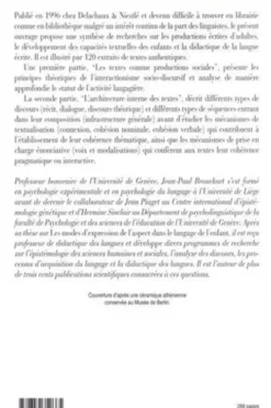 Activite langagière, textes et discours : pour un interactionisme sociodiscursif. 2e édition revue et corrigée, Jean-Paul Bronckart