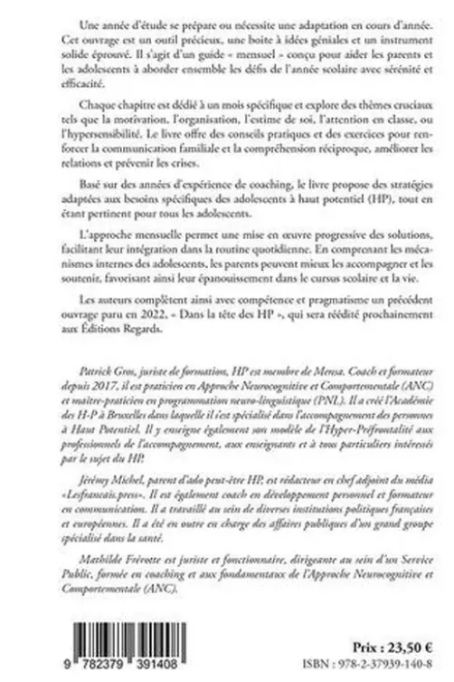 Ados et HP peut-être. Méthode pratique pour une réussite épanouie, Jérémy Michel