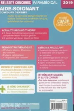 Aide-soignant. Concours d'entrée, Edition 2019, Jackie Pillard