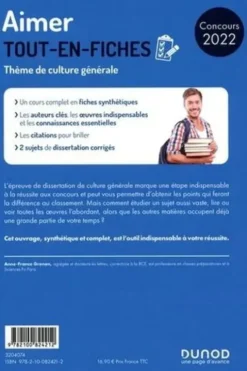 Aimer. Thème de culture générale Prépas commerciales, Edition 2022, Anne-France Grenon