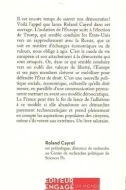 Alerte mondiale : démocratie en danger ! Une perspective géopolitique, Roland Cayrol