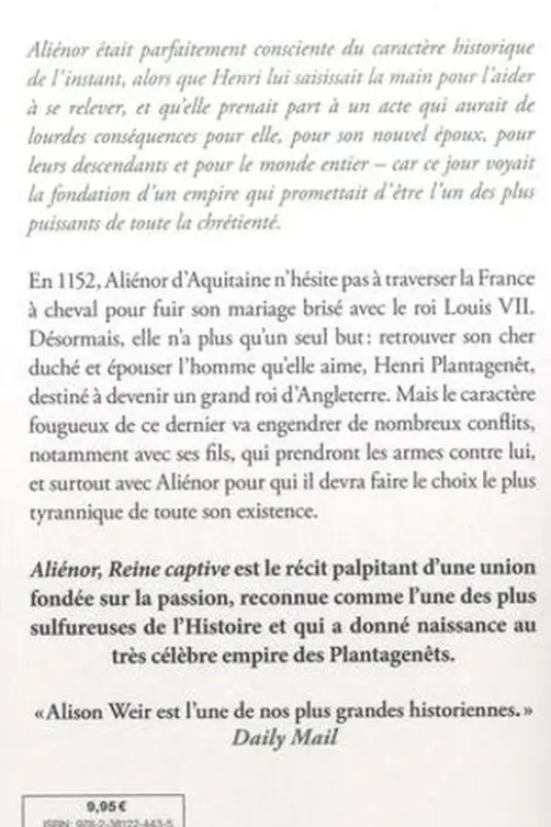 Aliénor, Reine captive, Alison Weir