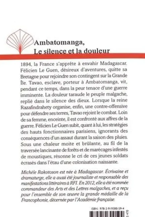 Ambatomanga, Le silence et la douleur, Michèle Rakotoson