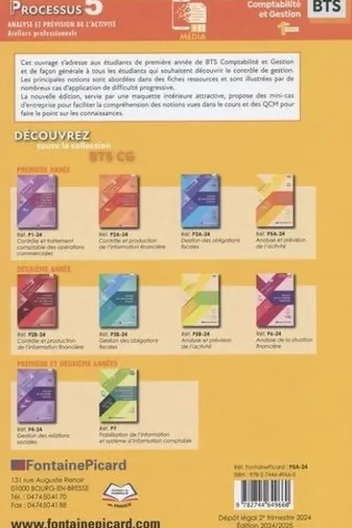 Analyse et prévision de l'activité Processus 5 BTS CG 1re année. Edition 2024-2025, Jean-Jacques Benaïem