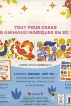 Animaux magiques en 3D. 5 animaux à monter et à décorer, Gaël Le Neillon