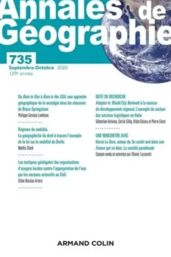 Annales de Géographie N° 735, septembre-octobre 2020, Véronique Fourault-Cauët