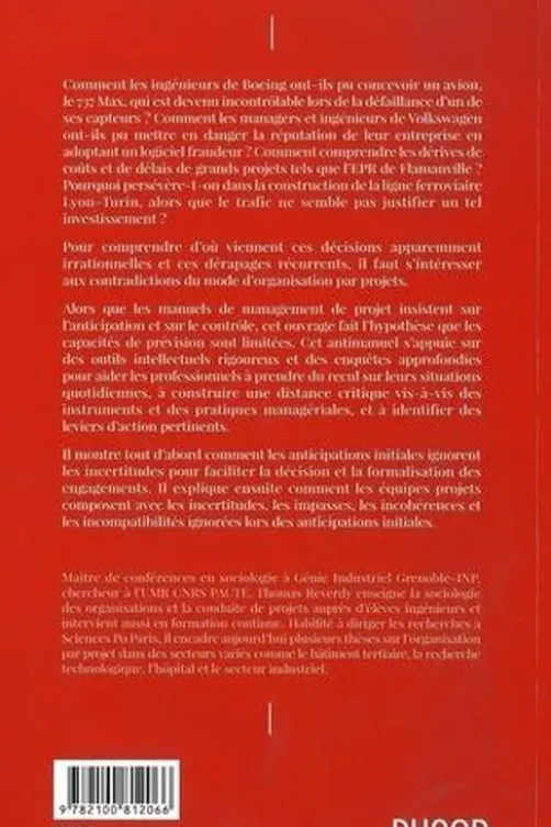 Anti-manuel de management de projet. Composer avec l'incertitude, Thomas Reverdy