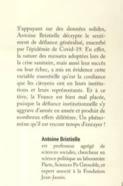 A qui se fier ? De la crise de confiance institutionnelle à la crise sanitaire, Antoine Bristielle