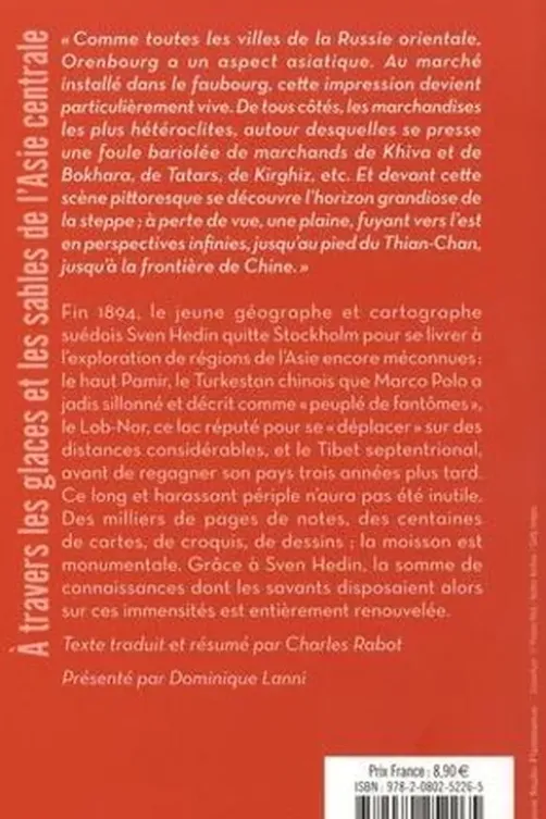 A travers les glaces et les sables de l'Asie centrale, Sven Hedin