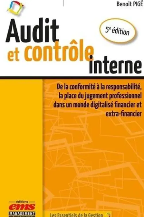 Audit et contrôle interne. De la conformité à la responsabilité, la place du jugement professionnel dans un monde digitalisé financier et extra-financier, 5e édition, Benoît Pigé