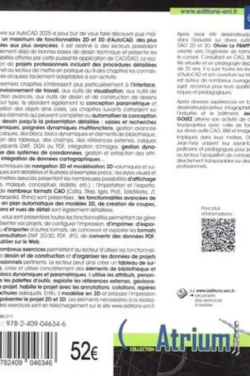 AutoCAD. Conception, dessin 2D et 3D, présentation. Tous les outils et fonctionnalités avancées autour de projets professionnels, Edition 2025, Olivier Le Frapper
