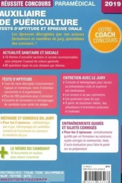 Auxiliaire de puériculture. Tests d'aptitude et épreuve orale, Edition 2019, Valérie Béal