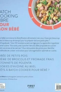 Batch cooking libre pour mon bébé, Sandra Mahut
