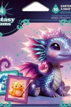 Bébés dragons. 10 cartes à gratter étincelantes, Fleurus