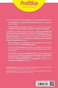 Beyond Words. Vocabulaire thématique de l'anglais, Samantha Lemeunier