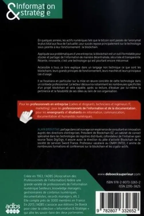 Bien utiliser la technologie blockchain en entreprise, Alain Broustail