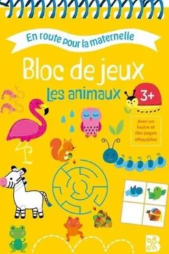 Bloc de jeux Les animaux. Avec un feutre et des pages effaçables, Carine Smeers