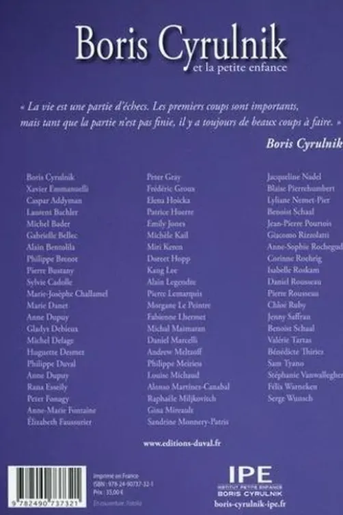 Boris Cyrulnik et la petite enfance. 3e édition