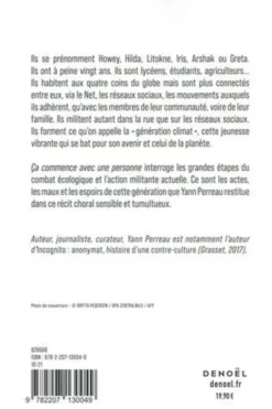 Ca commence avec une personne. Histoires de la génération climat, Yann Perreau