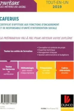 CAFERUIS. Certificat d'aptitude aux fonctions d'encadrement et de responsable d'unité d'intervention sociale, Edition 2019, Jacques Papay