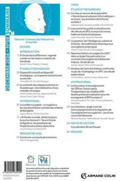 Carrefours de l'éducation N° 58, 2/2024, Anonyme