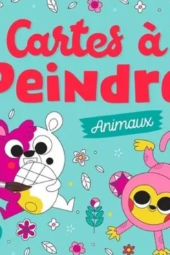 Cartes à peindre animaux. Avec un pinceau et la peinture inclus, Marine Fleury