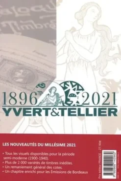 Catalogue de Timbres-Poste ; Tome 1, France (1896-2021). En cadeau le bloc signé Thierry Mordant et le mini-livret, Edition 2021, Yvert & Tellier