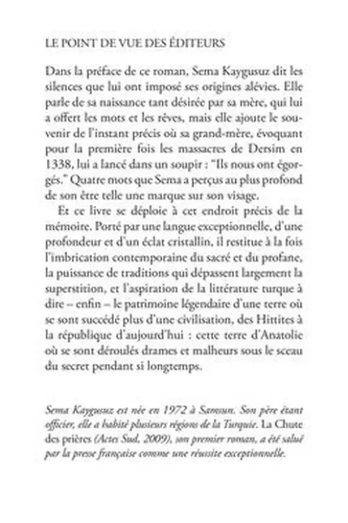 Ce lieu sur ton visage, Sema Kaygusuz