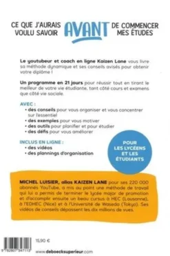 Ce que j'aurais voulu savoir avant de commencer mes études. 21 jours pour être performant, Kaizen Lane