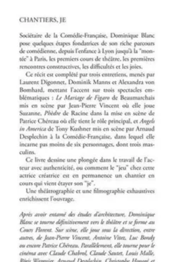 Chantiers, je, Dominique Blanc