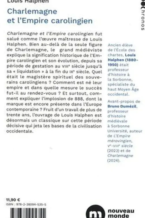 Charlemagne et l'Empire carolingien, Louis Halphen