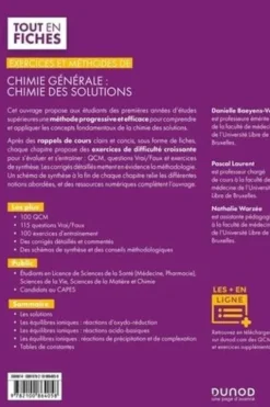 Chimie générale : chimie des solutions. Licence, santé, CAPES, 3e édition, Danielle Baeyens-Volant