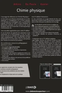 Chimie physique. 5e édition, Peter Atkins