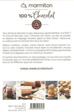 100% Chocolat. 60 recettes pour vous faire craquer, Marmiton