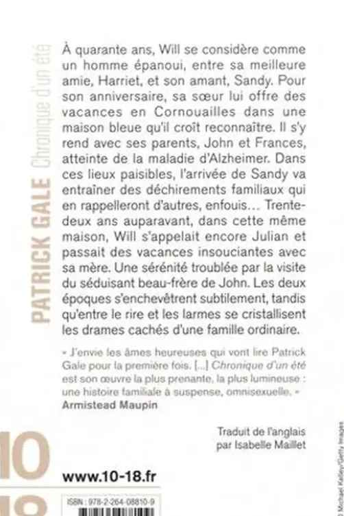 Chronique d'un été, Patrick Gale