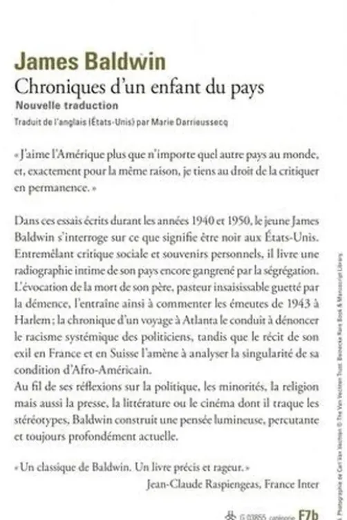 Chroniques d'un enfant du pays, James Baldwin