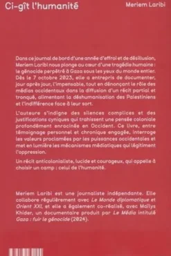 Ci-gît l'humanité. Gaza, le génocide et les médias, Meriem Laribi