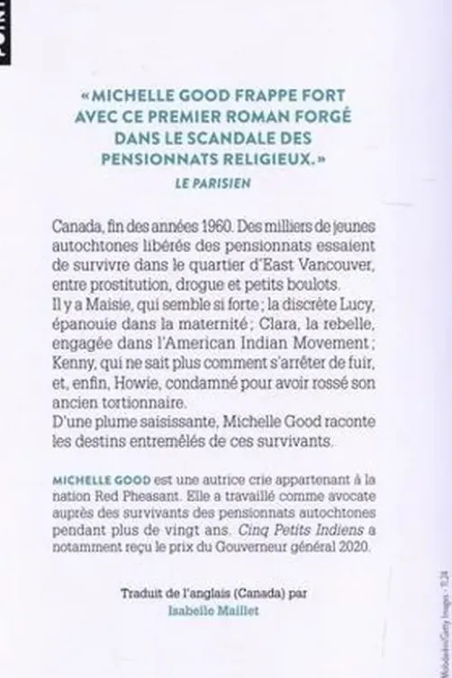Cinq petits indiens, Michelle Good
