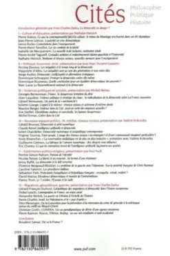 Cités N° 100/2024 : Sauver la démocratie dans un monde dangereux, Yves Charles Zarka