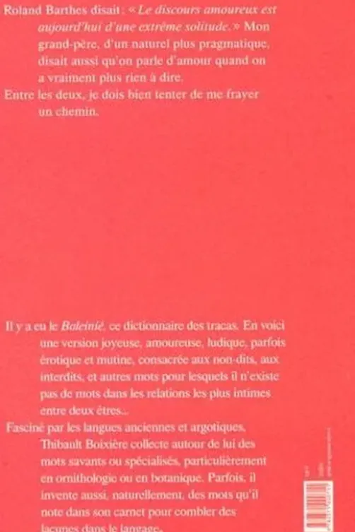 Claritournelle & autres néologismes amoureux, Thibault Boixière