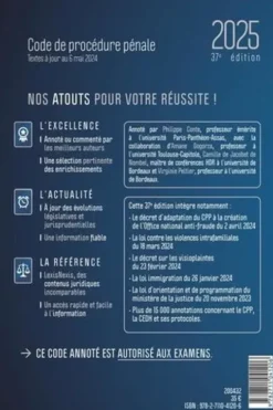 Code de procédure pénale. Edition 2025, Philippe Conte