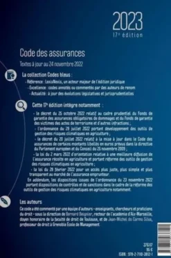 Code des assurances. Edition 2023, Bernard Beignier