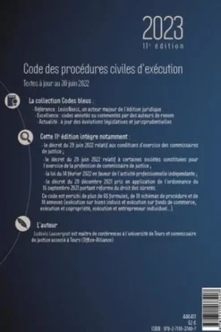 Code des procédures civiles d'exécution. Edition 2023, Ludovic Lauvergnat