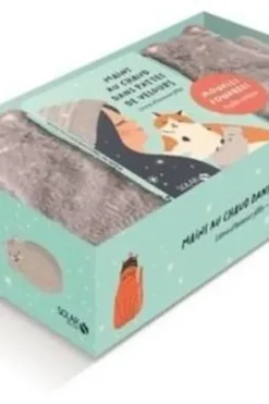 Coffret mains au chaud dans pattes de velours. Livret d'humour félin et moufles fourrées, Sophie Johnson