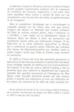 Commandant de l'espace. Enjeux, menaces et défis de la nouvelle ère spatiale, Michel Friedling