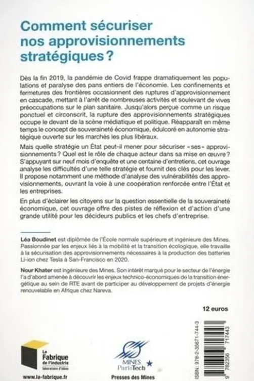 Comment sécuriser nos approvisionnements stratégiques ?, Léa Boudinet