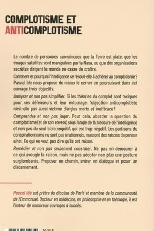 Complotisme et anticomplotisme. Une double blessure de l'intelligence, Pascal Ide