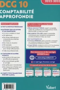 Comptabilité approfondie DCG 10. Manuel et Applications, Edition 2022-2023, Marie-Astrid Le Theule